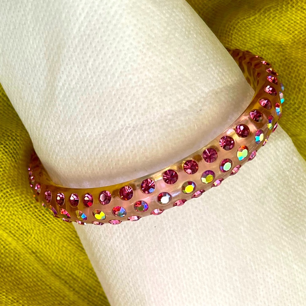 Pink Crystal Bangle Bracelet. Beautiful, bright and sparkly. Great condition.